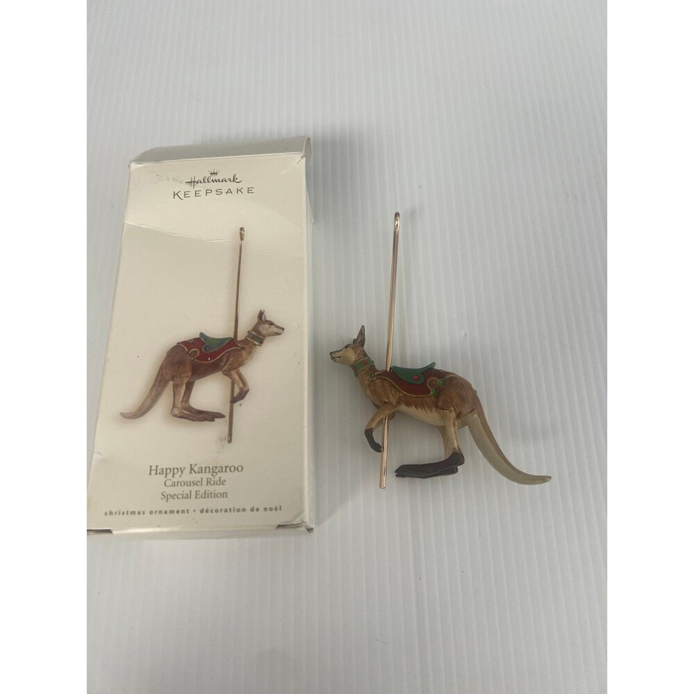 Hallmark Happy Kangaroo Carousel Ride Christmas Ornament Special Edition